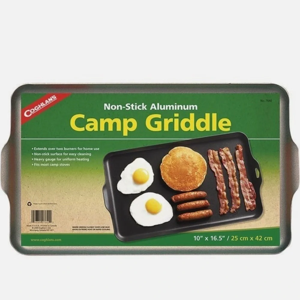 NWT Non-Stick Aluminum Camp Griddle - Black 10X16”